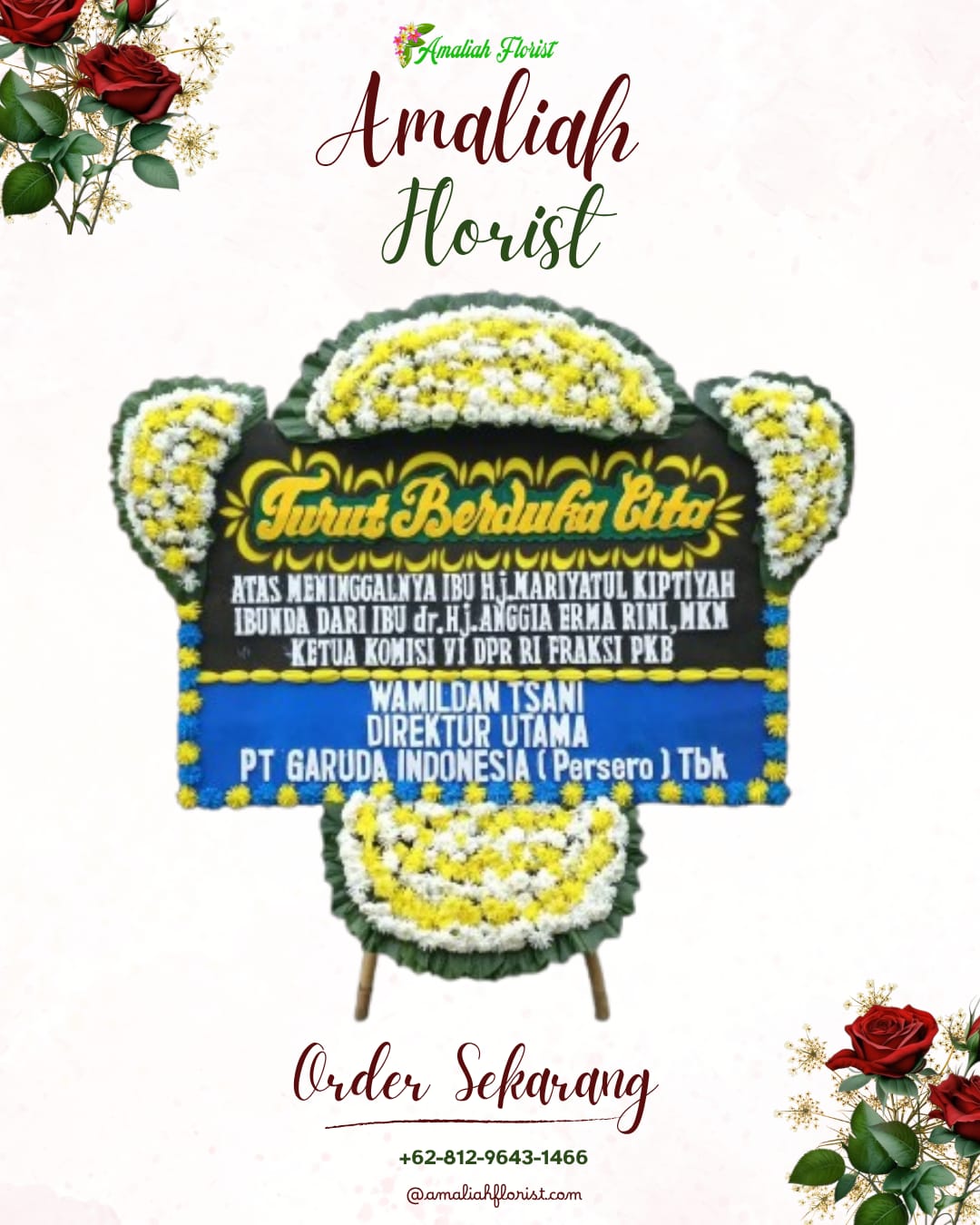 Papan Bunga Duka Wonomerto